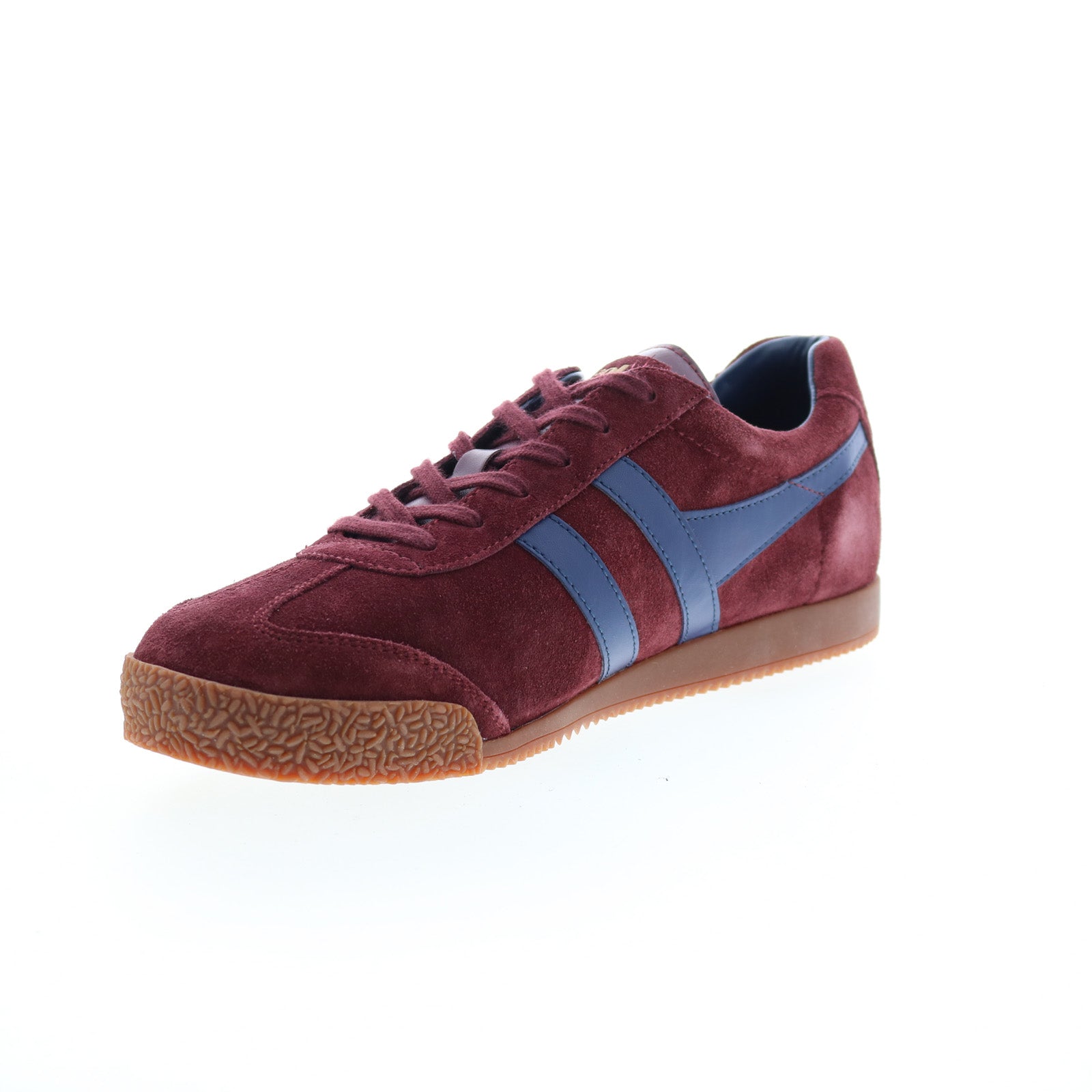 Gola Harrier Suede CMA192 Mens Burgundy Suede Lifestyle Sneakers Shoes