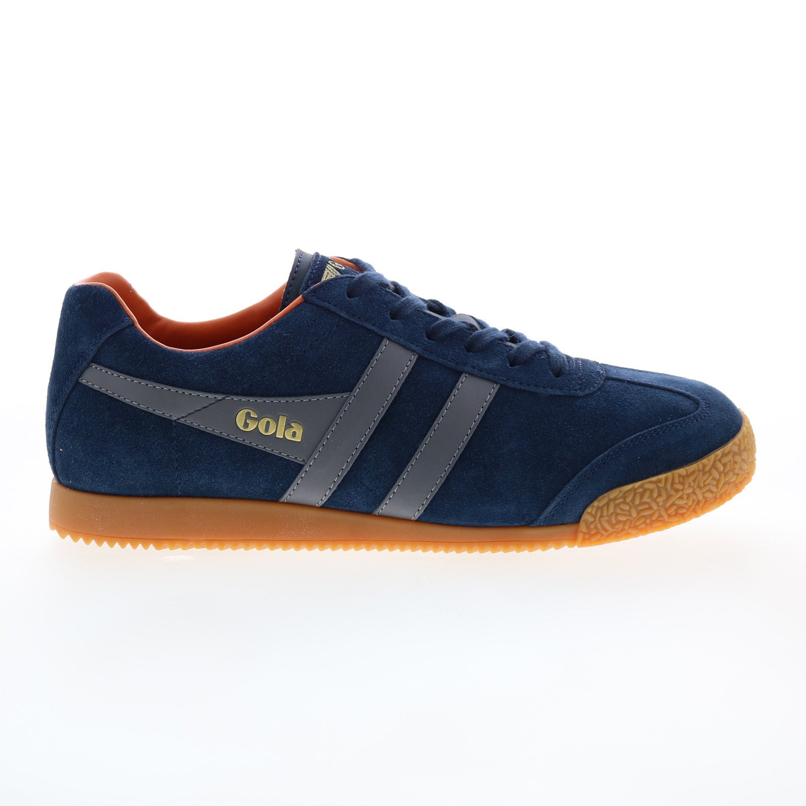 Gola Harrier Suede CMA192 Mens Blue Suede Lace Up Lifestyle Sneakers Shoes