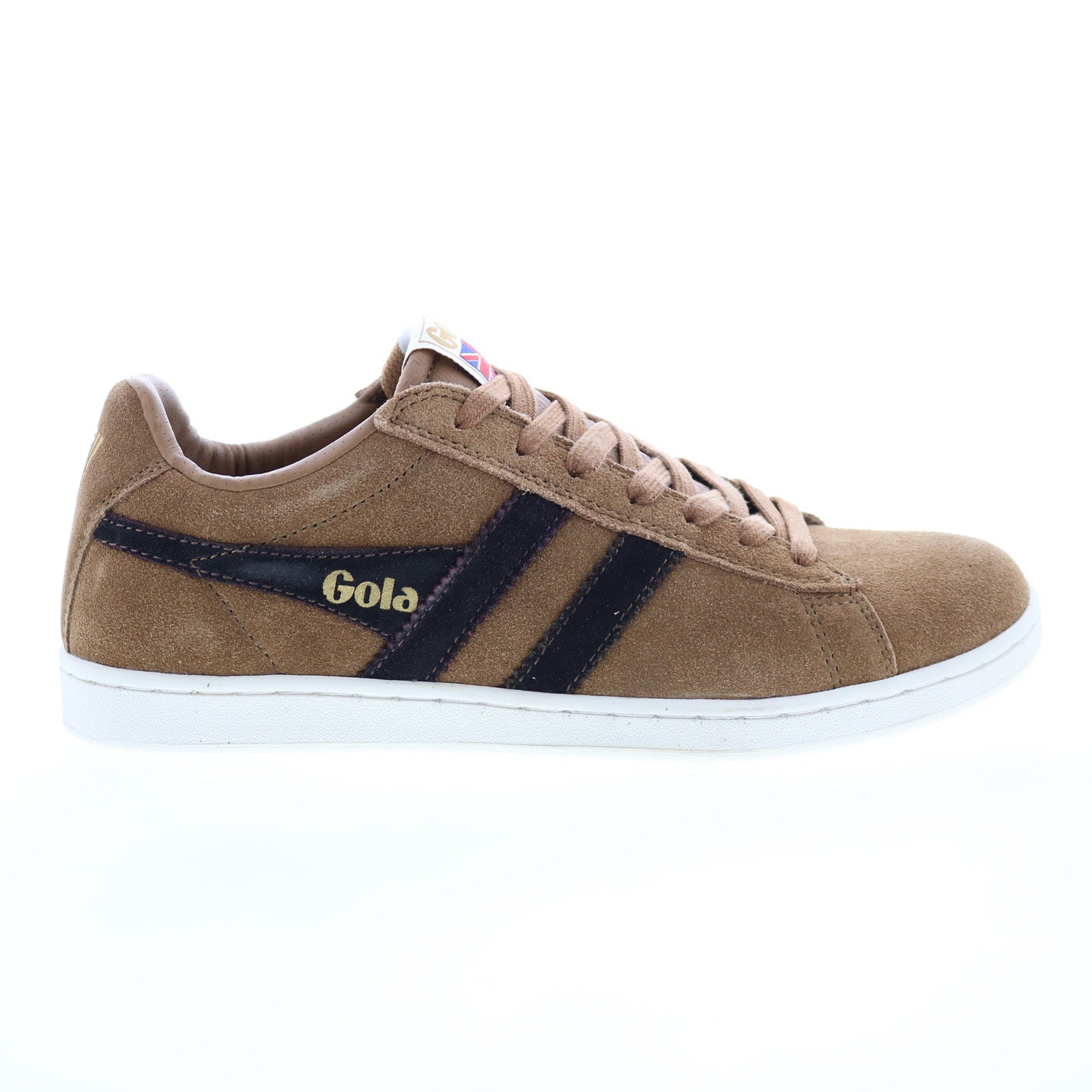 Gola Equipe Suede CMA495 Mens Brown Suede Lace Up Lifestyle Sneakers Shoes