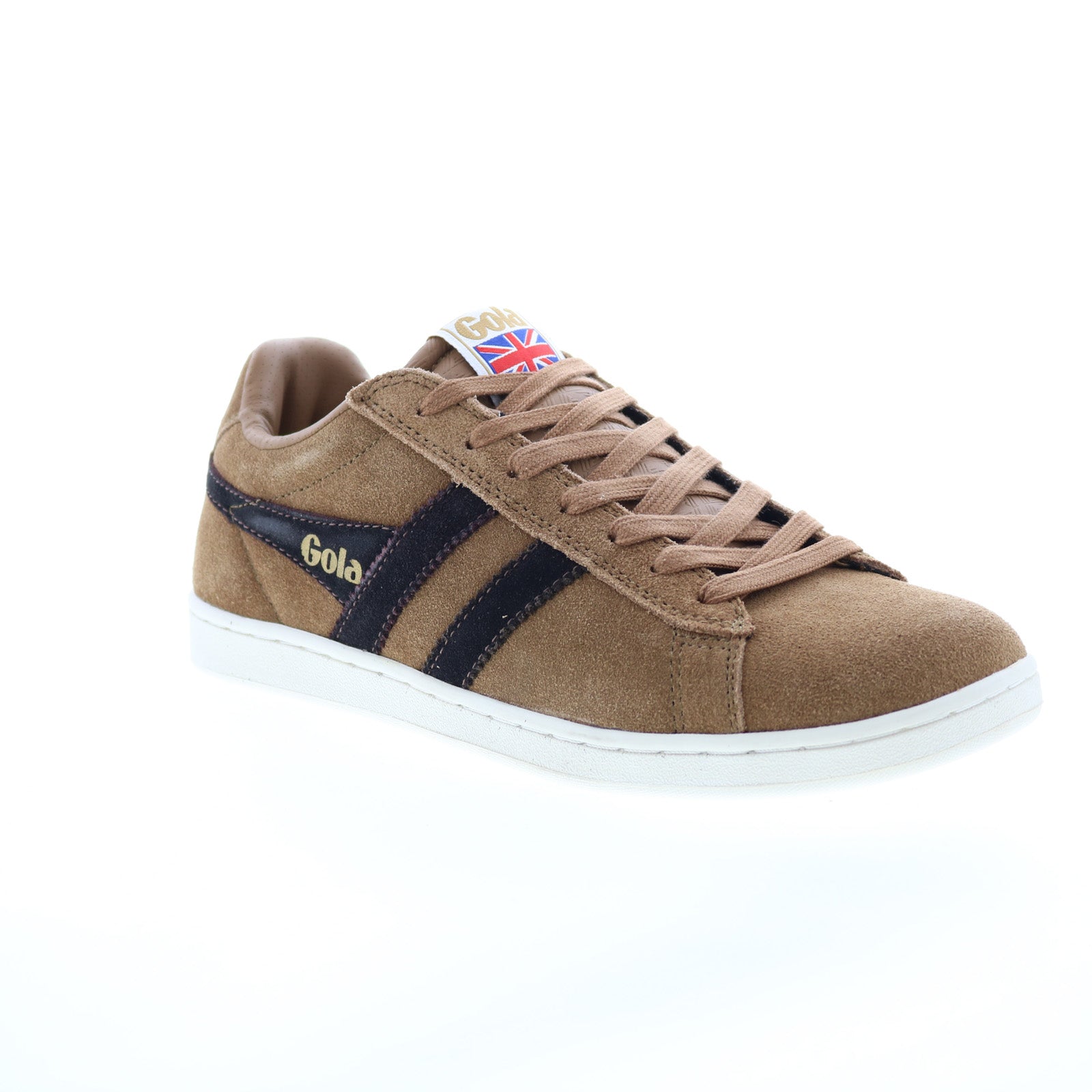 Gola Equipe Suede CMA495 Mens Brown Suede Lace Up Lifestyle Sneakers Shoes