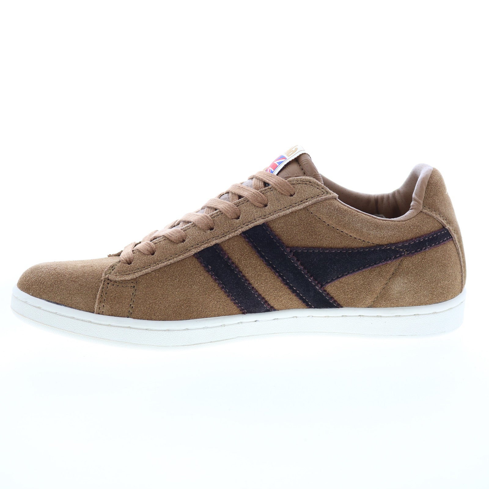 Gola Equipe Suede CMA495 Mens Brown Suede Lace Up Lifestyle Sneakers Shoes