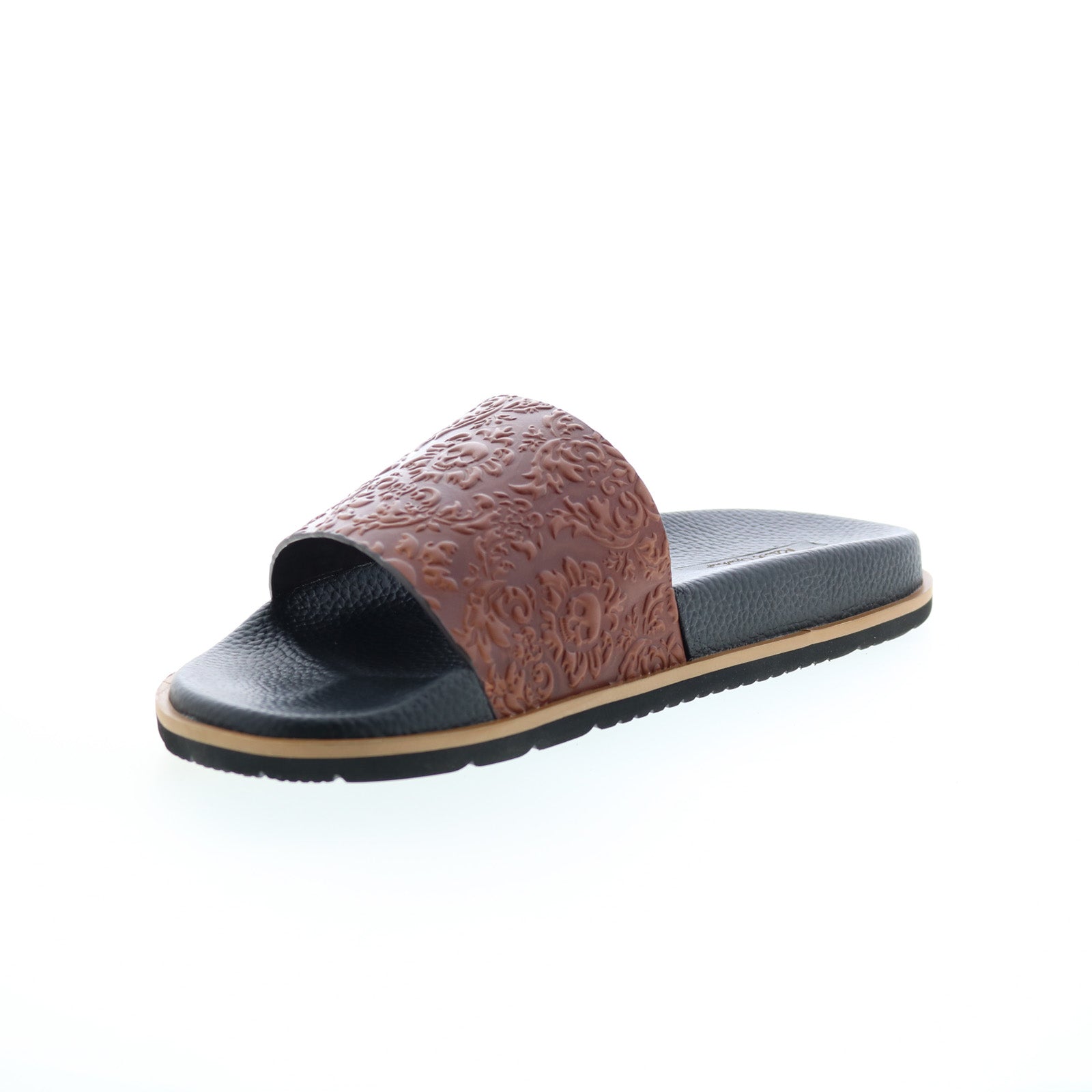 Robert Graham Understory RG5626F Mens Brown Leather Slides Sandals Shoes