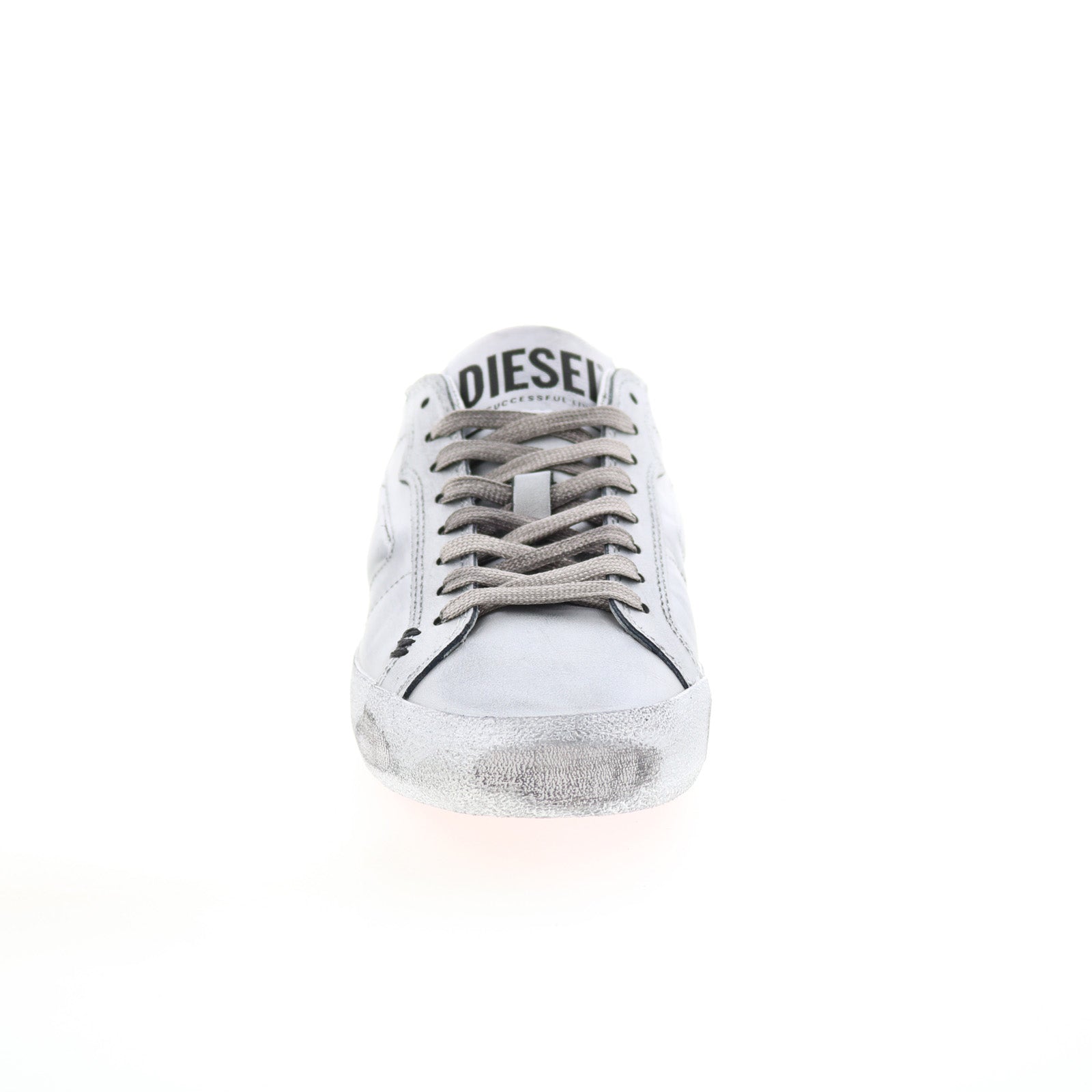 Diesel S-Leroji Low W Womens Silver Leather Lifestyle Sneakers Shoes