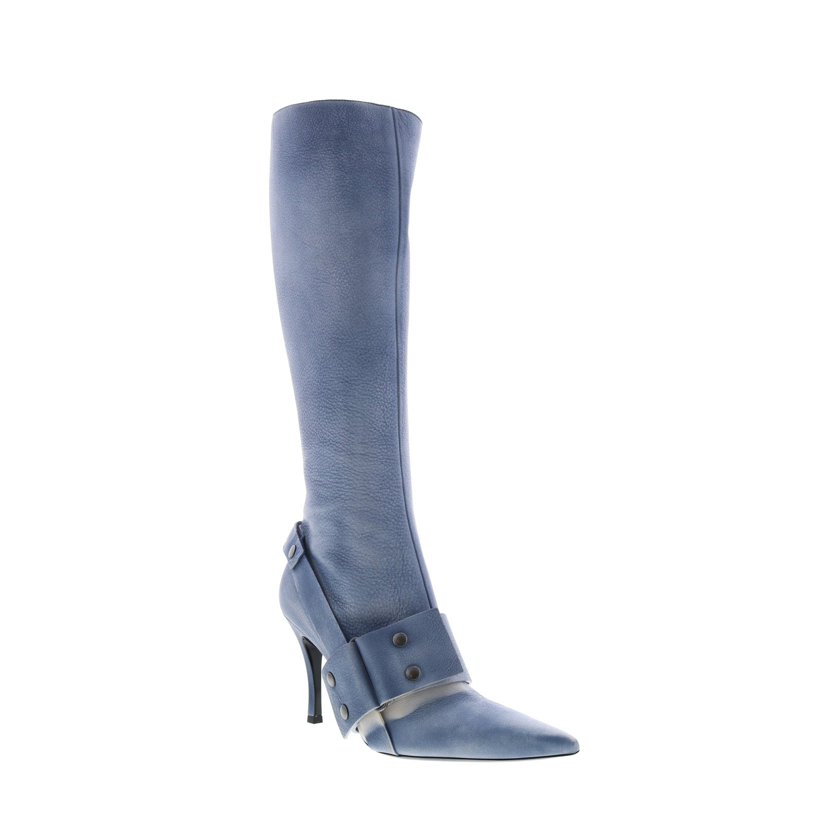 Diesel D-Venus WB Y03039-P0231-T6182 Womens Blue Leather Knee High Boots