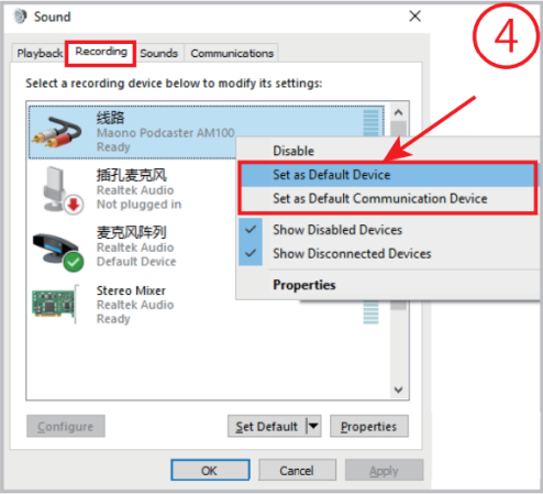 Maono condenser mic settings for podcasting