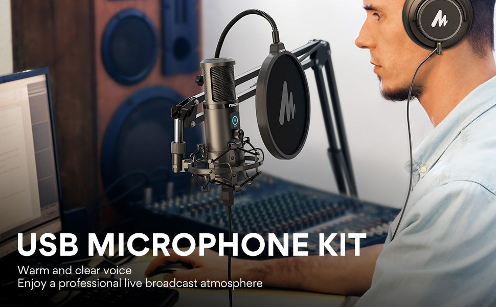MAONO USB Cardioid Microphone For Podcast