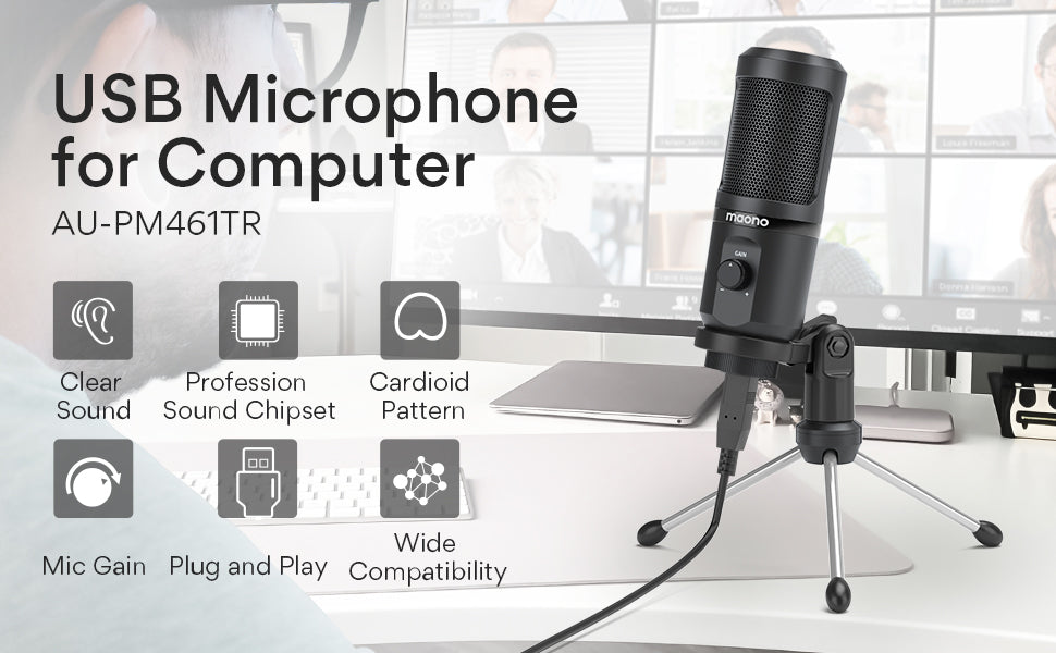 MAONO PM461 USB Microphone For Gaming