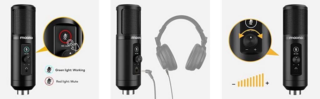 MAONO PM422 Microphone USB pour podcast
