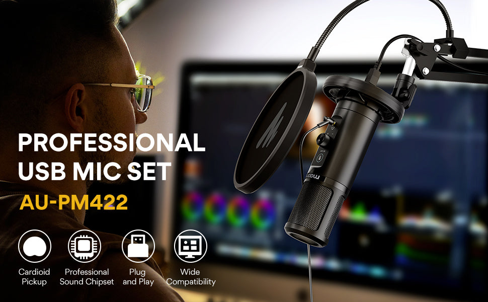 MAONO PM422 USB-Mikrofon für Podcasts