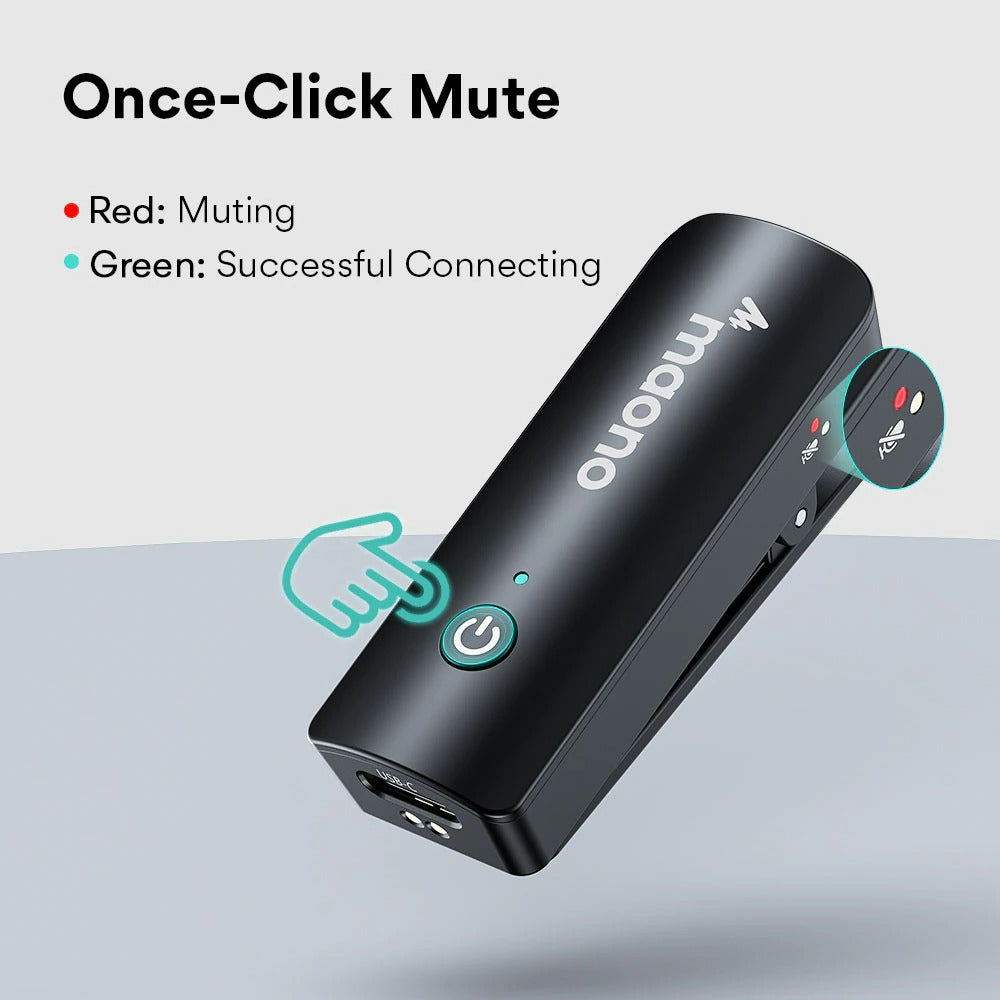 MAONO WM600 one click mute feature