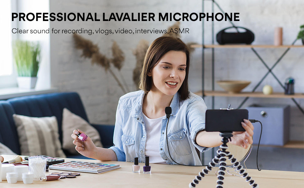 MAONO AU100/200 Microphone Lavalier 3,5 MM pour Vlogging