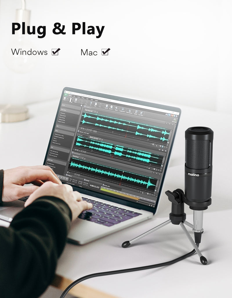 MAONO PM360 3,5-mm-Mikrofon für Podcasting