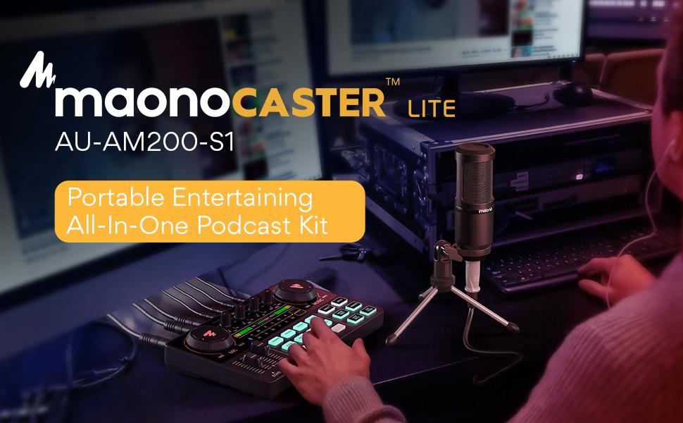 Syndicate　–　All-In-One　MAONOCASTER　Production　Lite　AU-AM20　Portable　Podcast　Studio　Audio