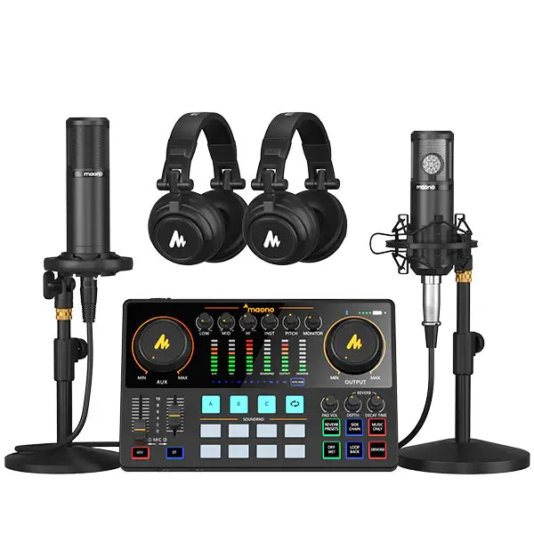 ensemble d'équipement de podcasting