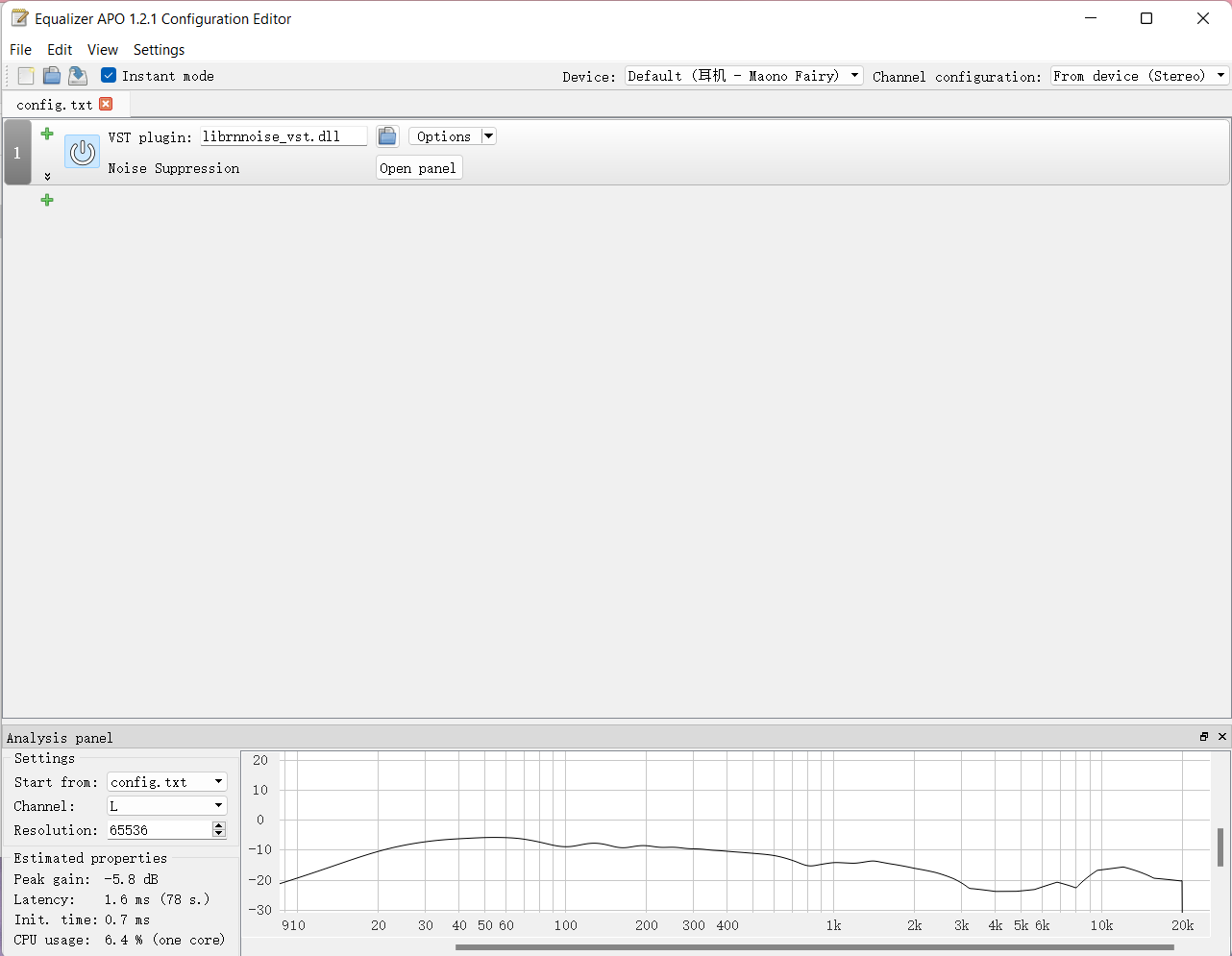 Equalizer configuration for Maono microphone software for PC setup