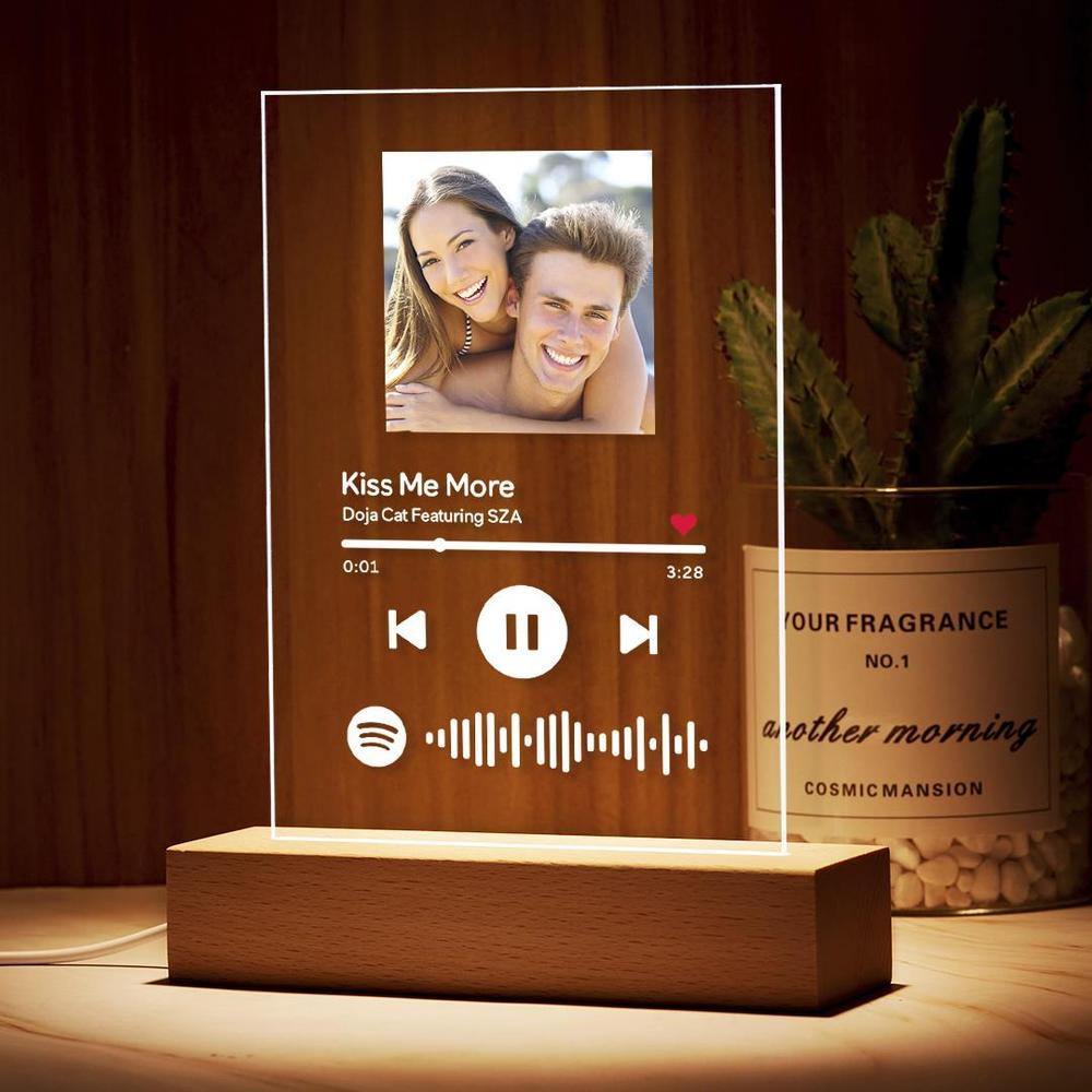 Unique Gifts for Love Spotify Code Music Plaque Glass for Family