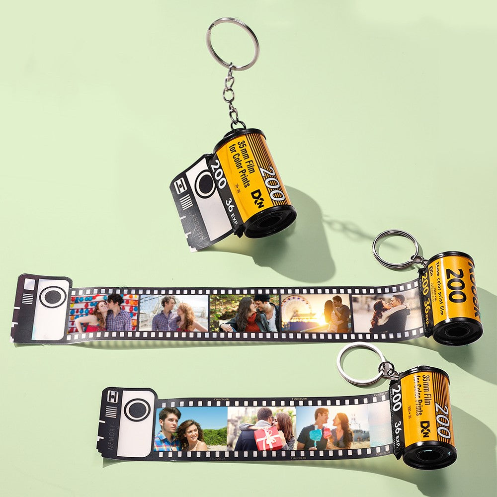 Custom Camera Roll Keychain Romantic Customized Gifts For Dad