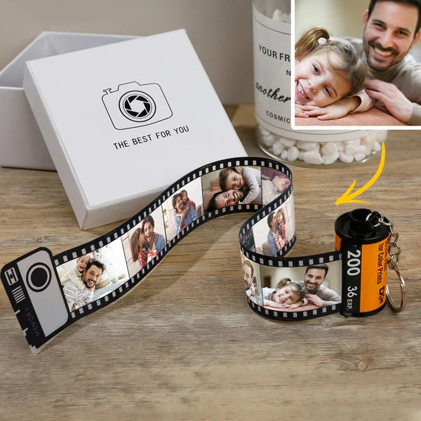 Custom Camera Roll Keychain Romantic Customized Gifts For Dad