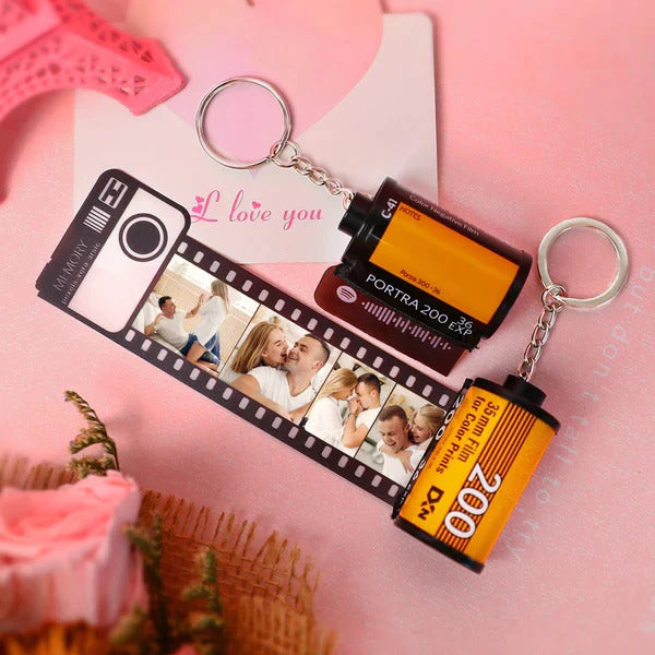 Custom Camera Roll Keychain Romantic Customized Gifts For Dad