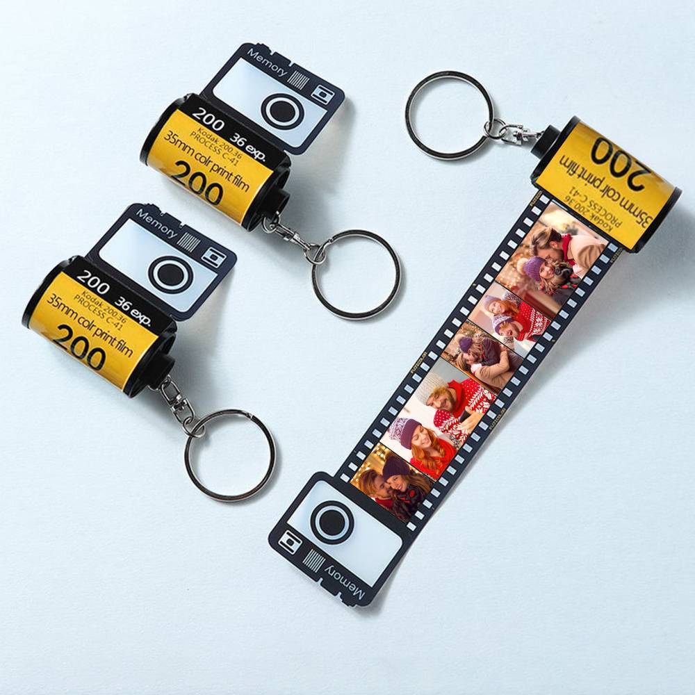 Customize Anniversary Gifts Keychain Multiphoto Colorful Camera Roll Keychain Romantic