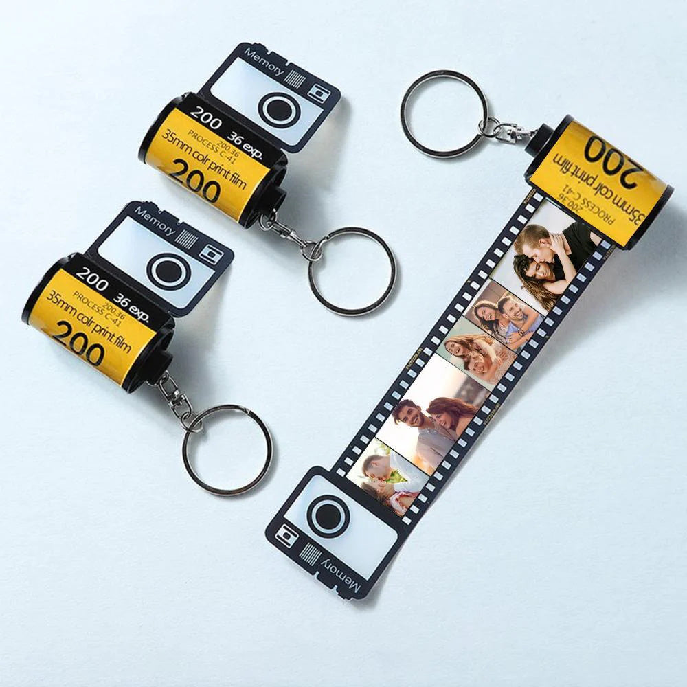 Custom Camera Roll Keychain Romantic Customized Gifts For Dad