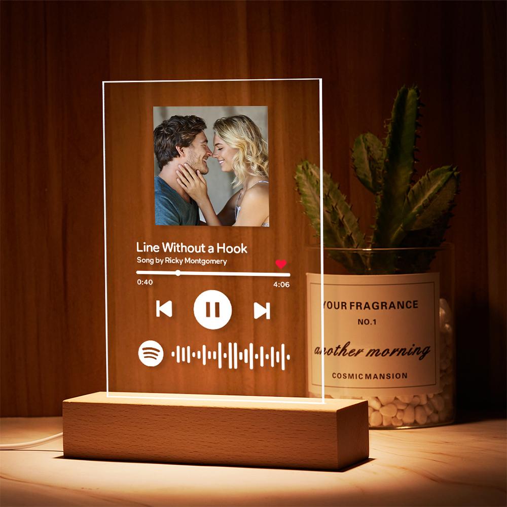 Unique Gifts for Love Spotify Code Music Plaque Glass for Family