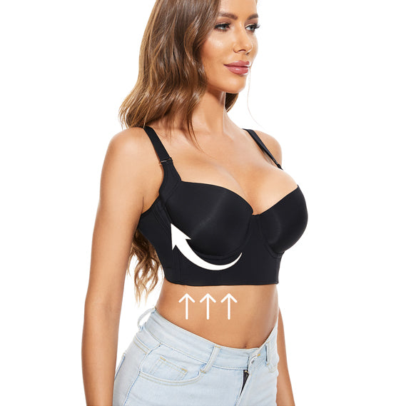 Fashion Deep Cup Bra Hides Back Fat & Side Bra Fat,Full Back Coverage Bra,  Comfortable Wireless Bras (Skin,42D) : : Clothing, Shoes &  Accessories