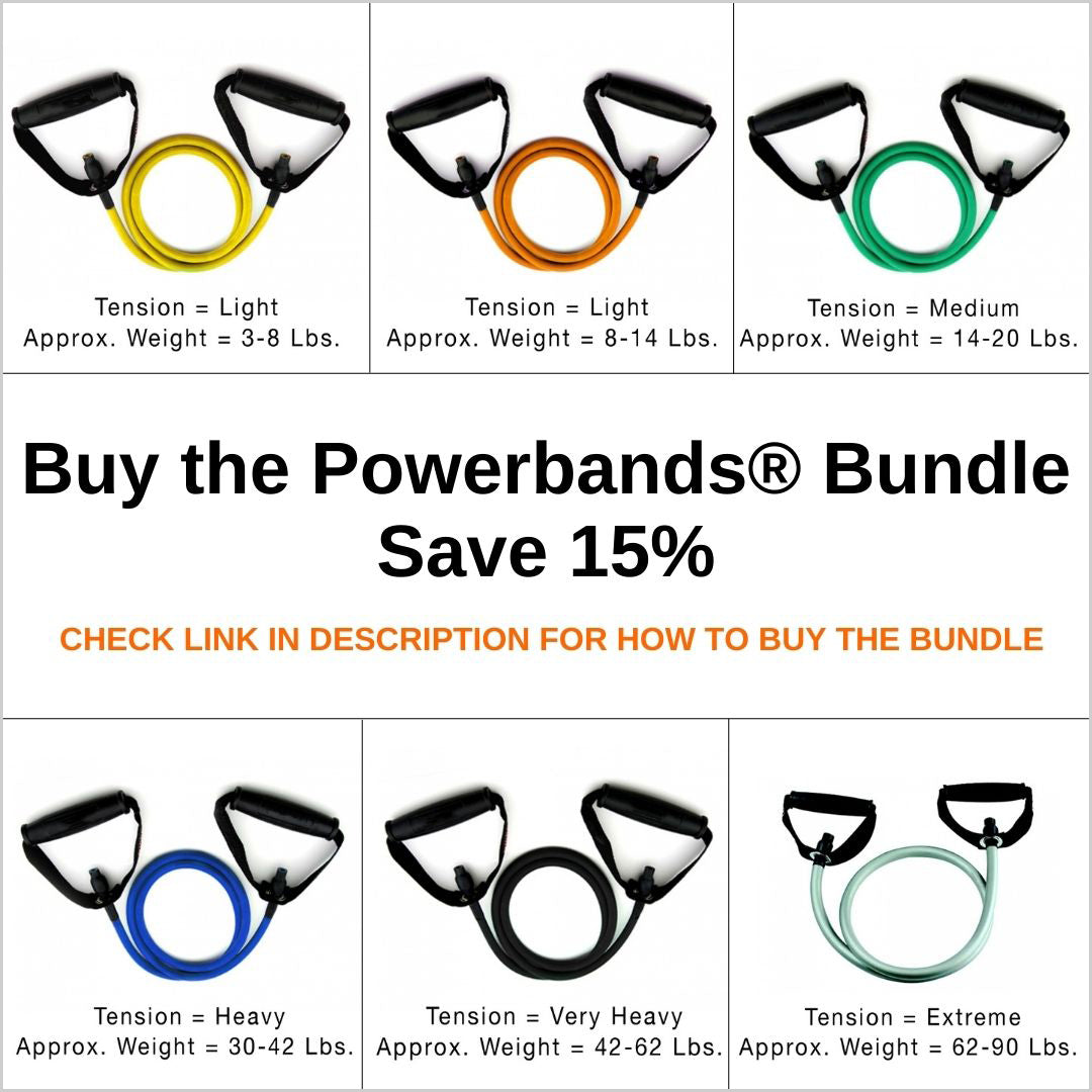 Powerbands Resistance Band - Black (Very Heavy 42-62 lbs)