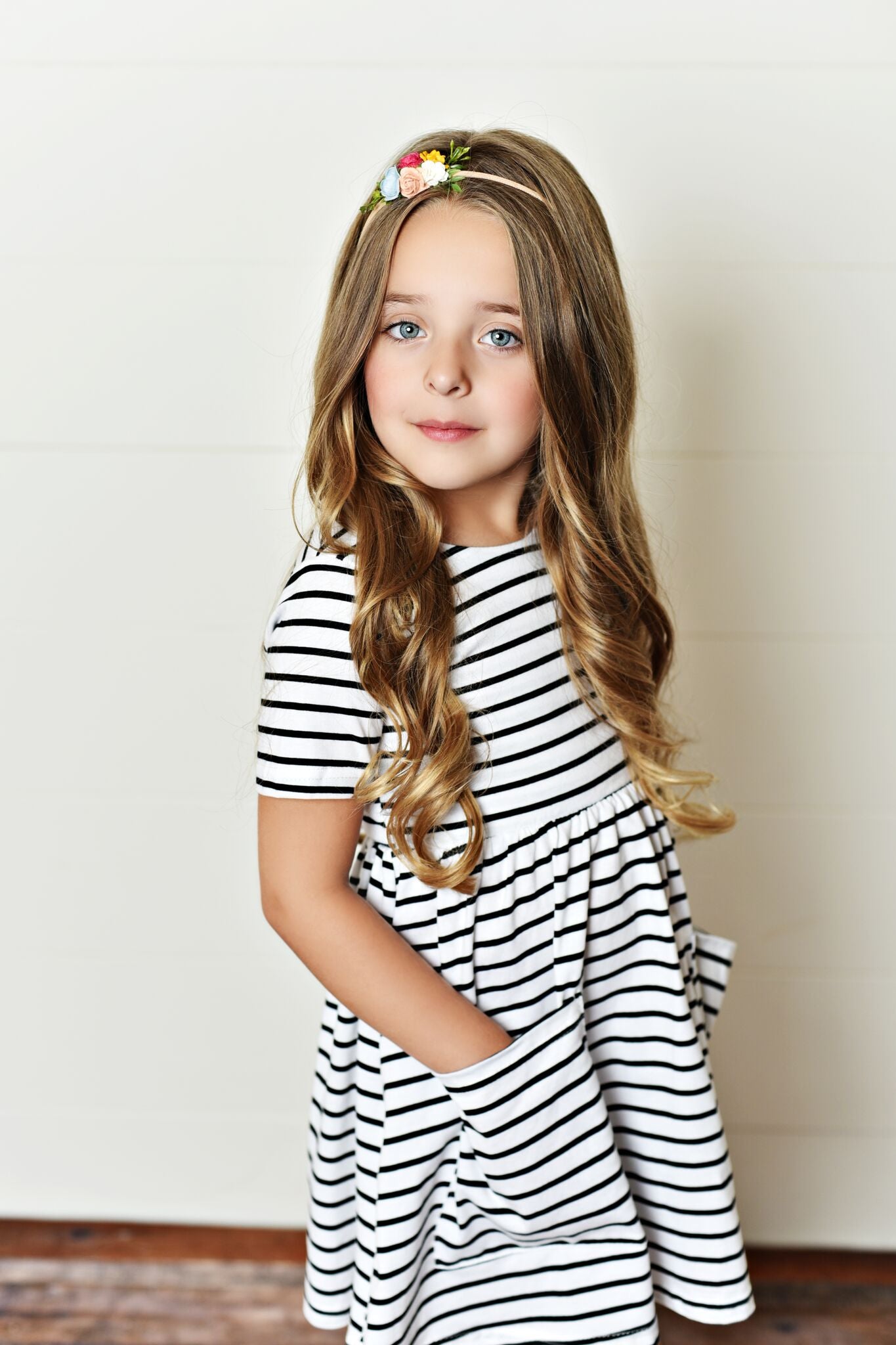 Striped Black & White Twirl