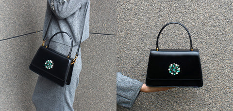 Chic Womens Black Shoulder Handbags Small Leather Crossbody Bag For Women