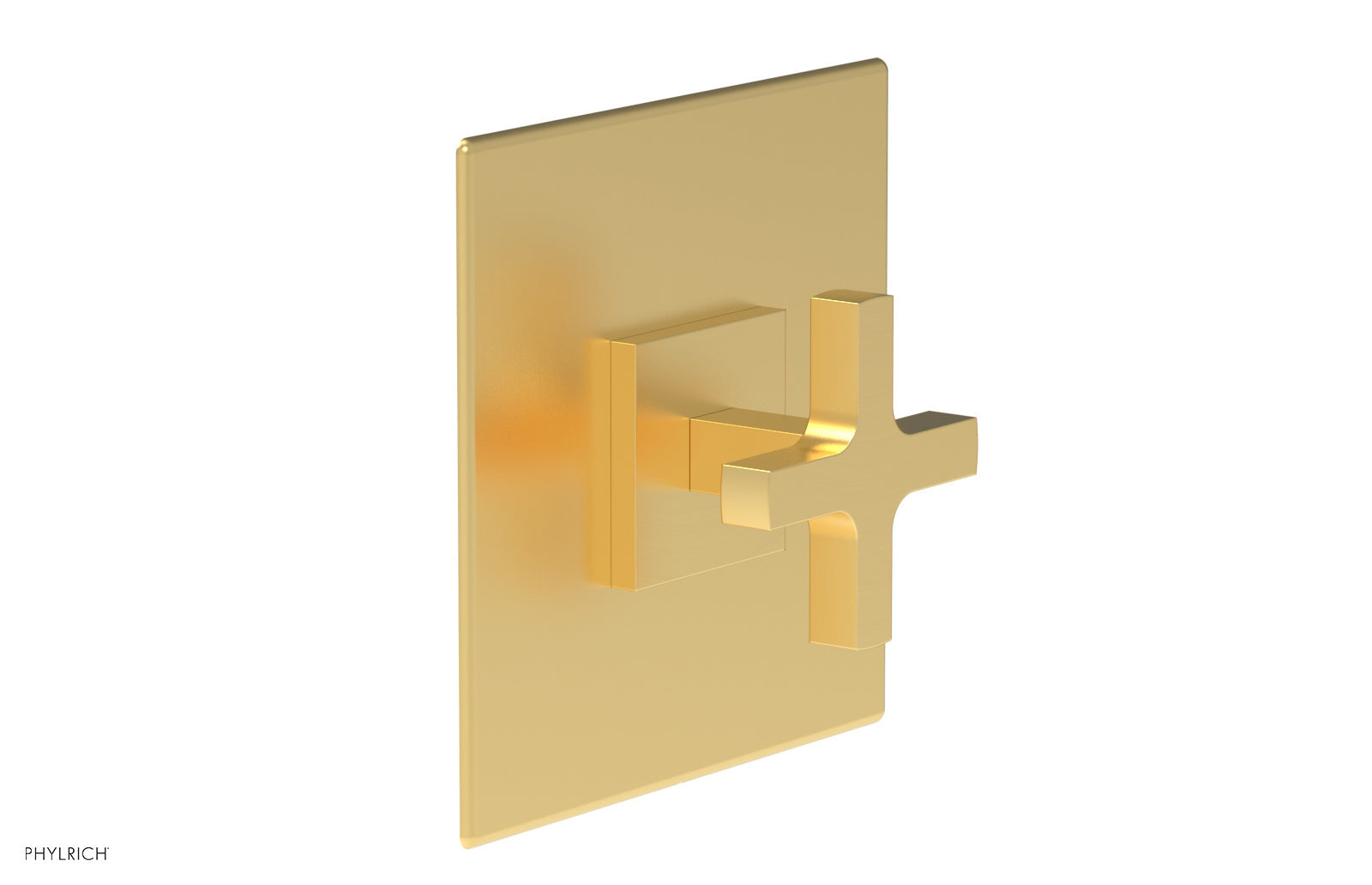 Phylrich 4-724-24B CROI - Pressure Balance Shower Plate & Cross Handle Trim 4-724 - Burnished Gold
