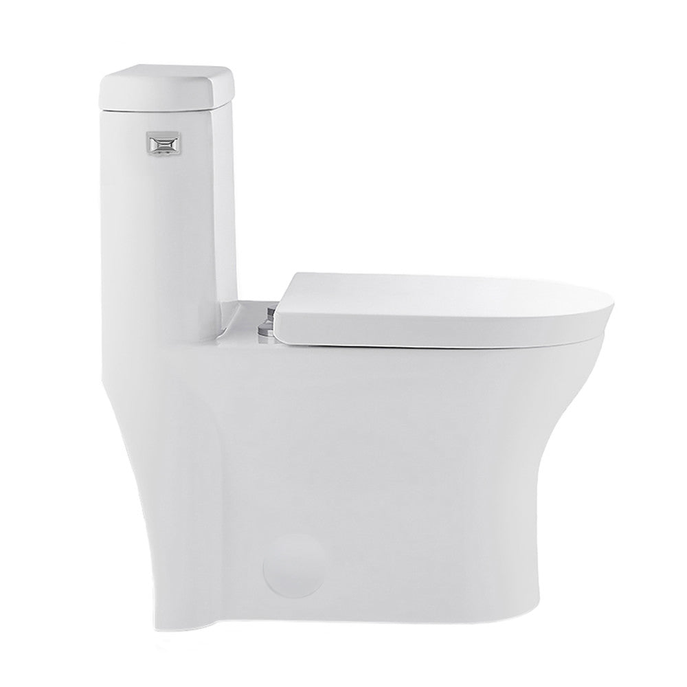 Monaco One-Piece Elongated Left Side Flush Handle Toilet 1.28 gpf