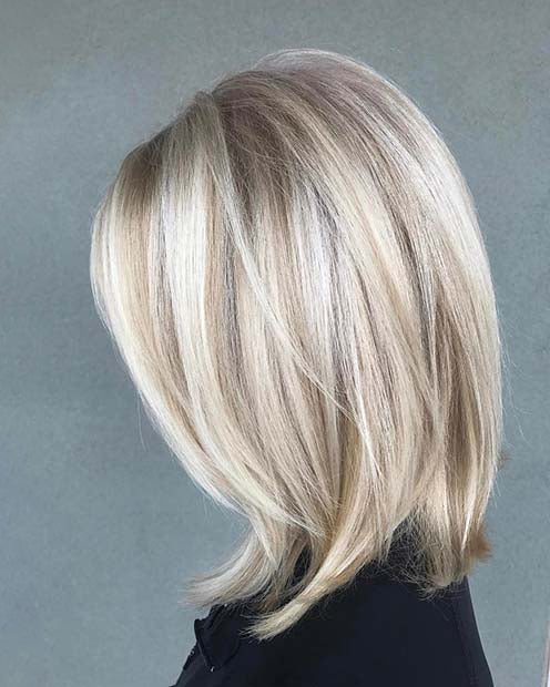 Ash Blonde Human Hair Bob Wig Short highlight Human Wigs