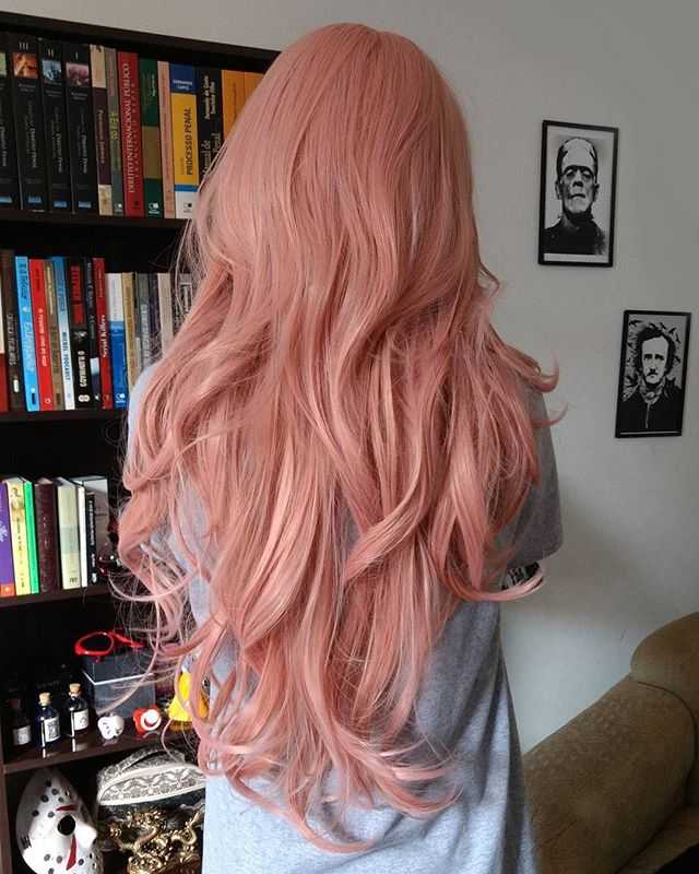 Candy Pink Wavy Synthetic Lace Front Wig