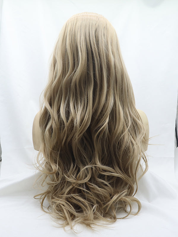 Long Blonde Synthetic Lace Front Wigs