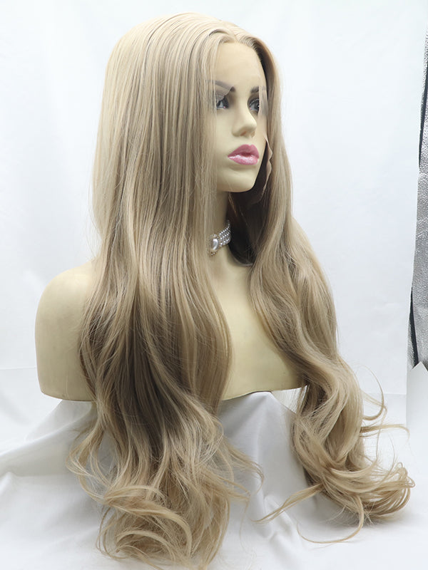 Long Blonde Synthetic Lace Front Wigs