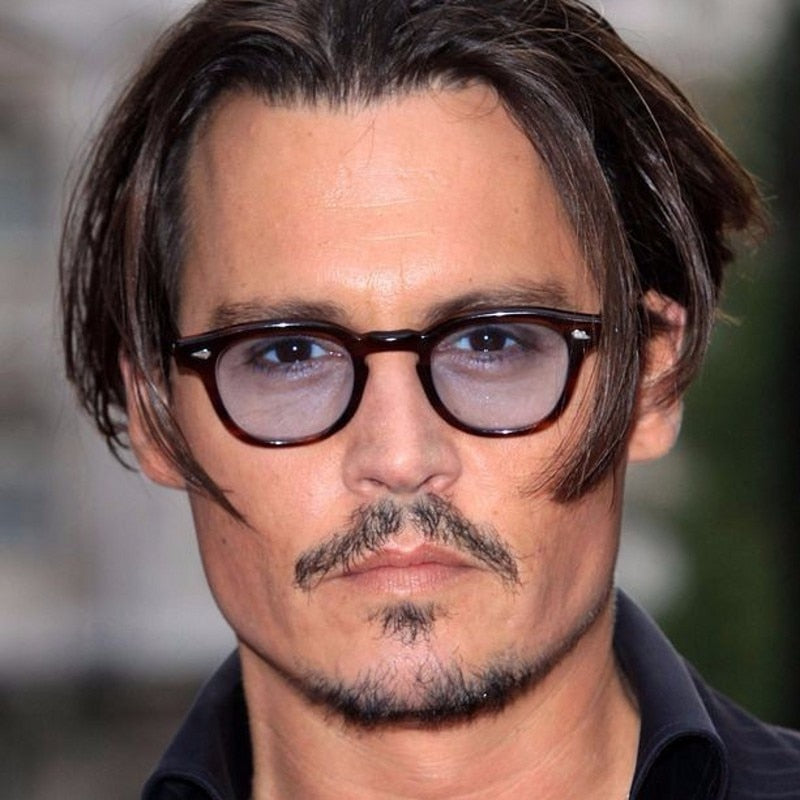 Fashion Johnny Depp Style Round Sunglasses Clear Tinted Lens