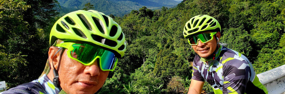 queshark cycling glasses sunglasses green lens 