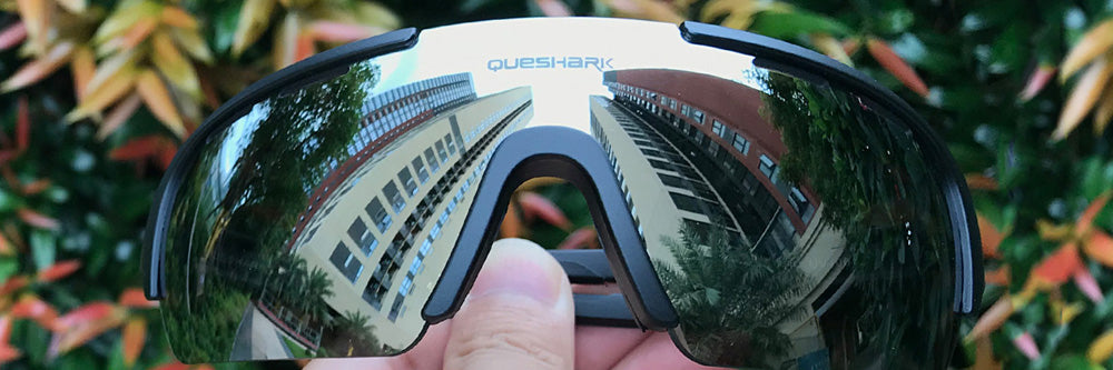 queshark cycling glasses sunglasses sliver lens