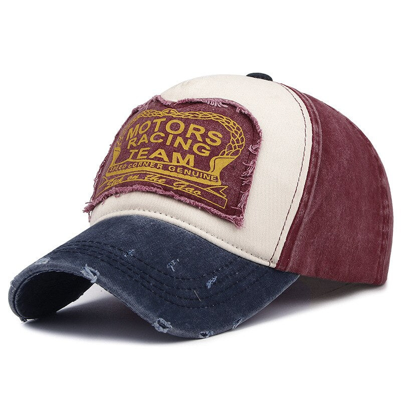 Distressed Washed Look Retro Baseball Cap