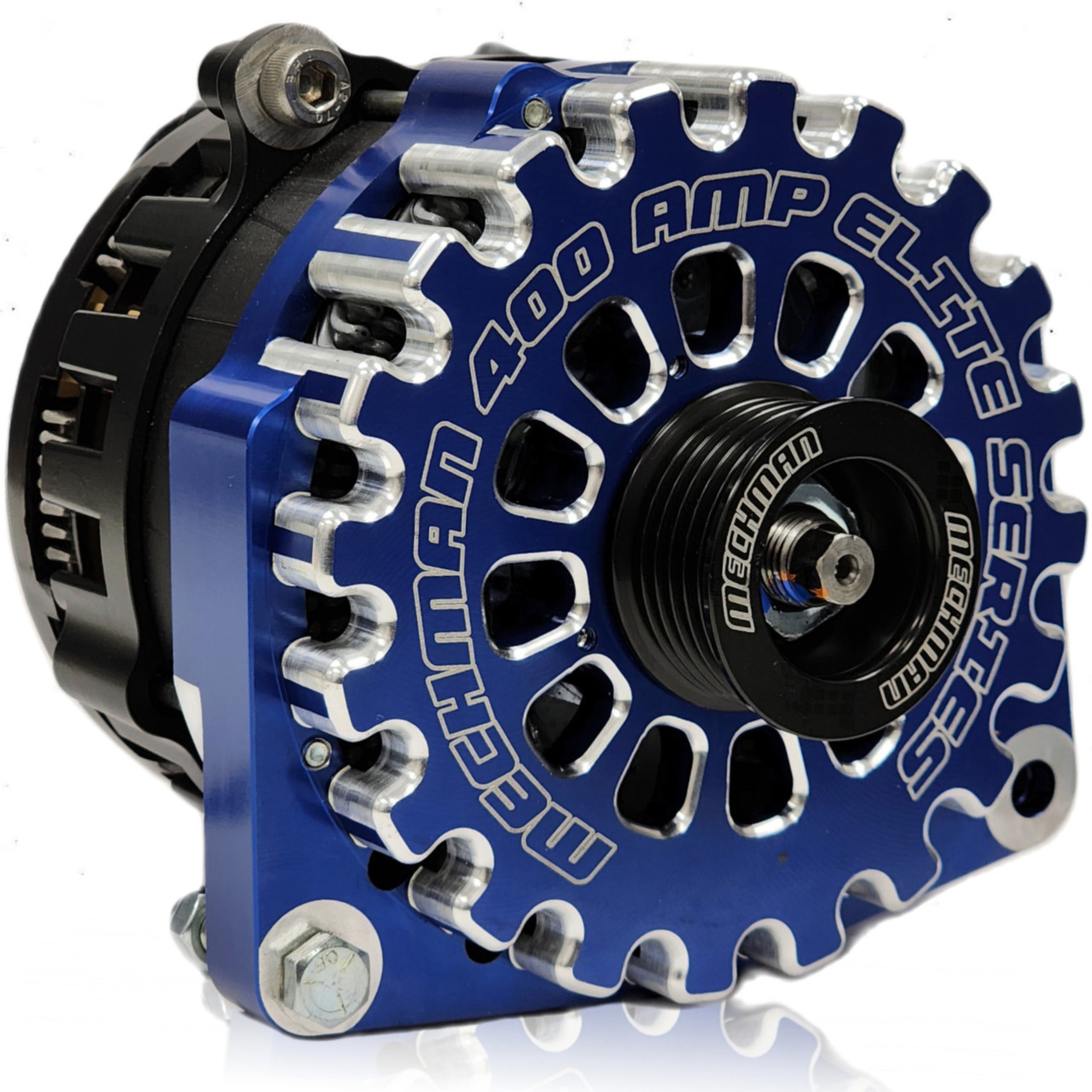 Mechman E-Series 400 Amp Dark Blue Alternator For 1987 - 1995 GM 4.5L Truck