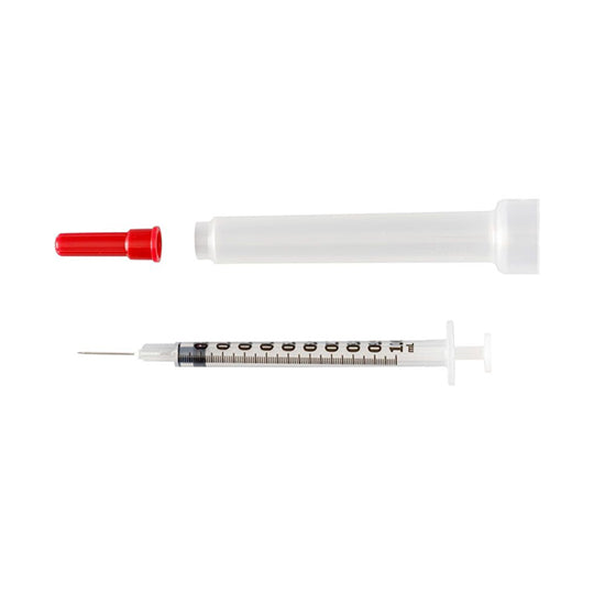 Cardinal Health Monoject Soft Pack Tuberculin Syringe with Permanently Attached Needle, 1mL, 28G x 1/2