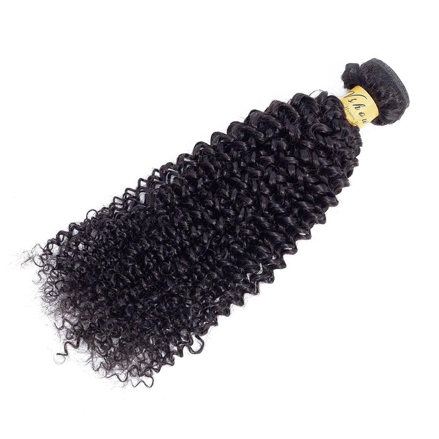 VSHOW HAIR Premium 9A Peruvian Human Virgin Hair Kinky Curly Natural Black 4 Bundles Deal