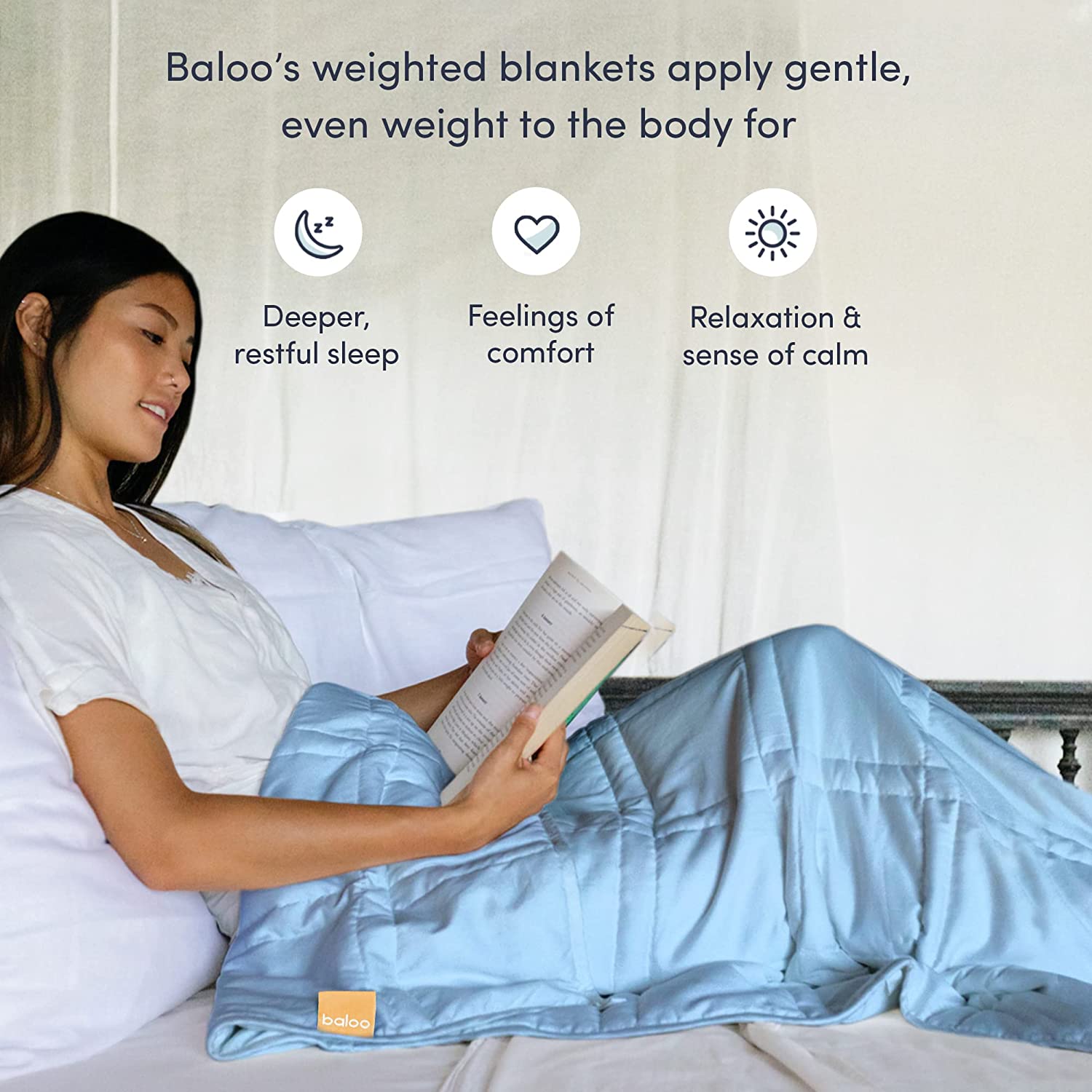 Weighted Blanket, Eco-Friendly, Chemical-Free, Soft Cool Cotton in Vegetable Dyed