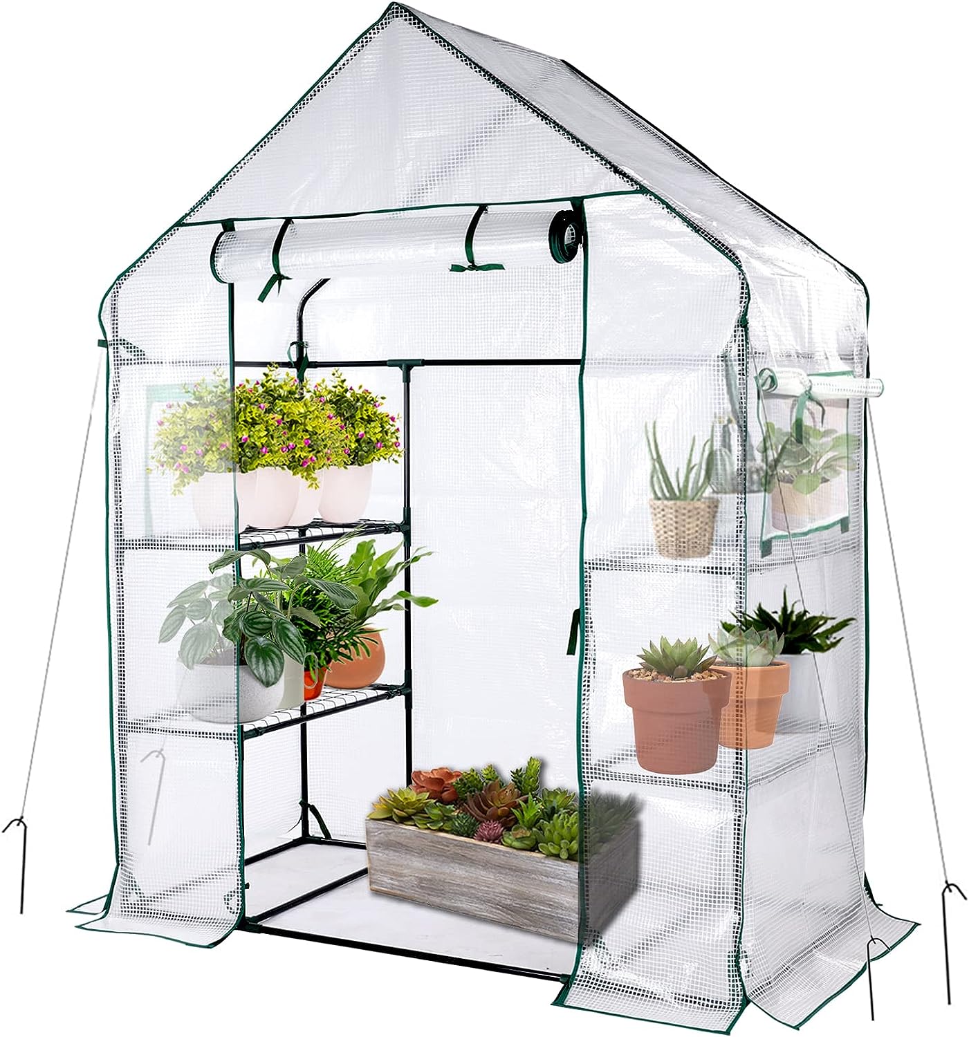 Greenhouses for Outdoors, Portable Walk in Greenhouse for Garden Plants That Need Frost Protection and Away from Pests and Animals