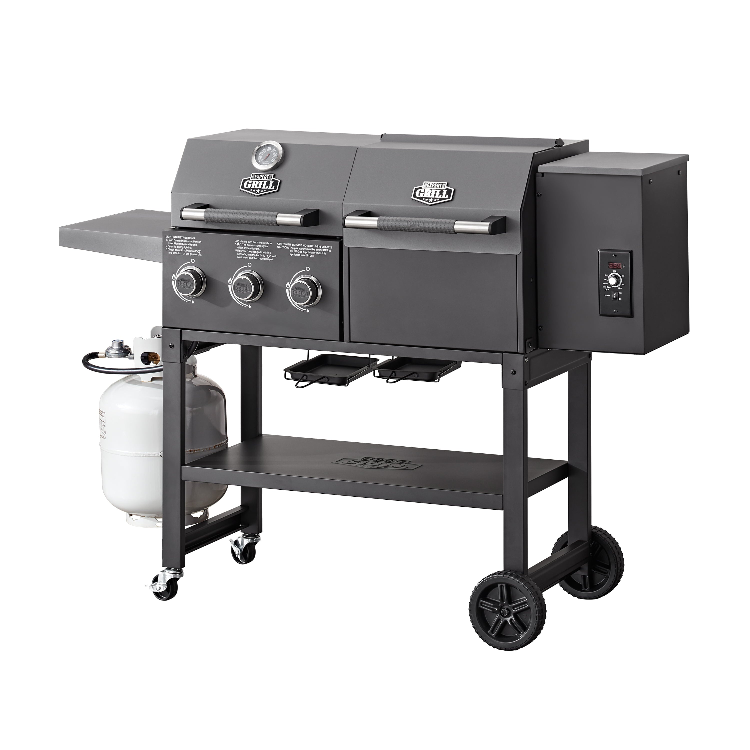 Gas Grill and Pellet Grill Combo