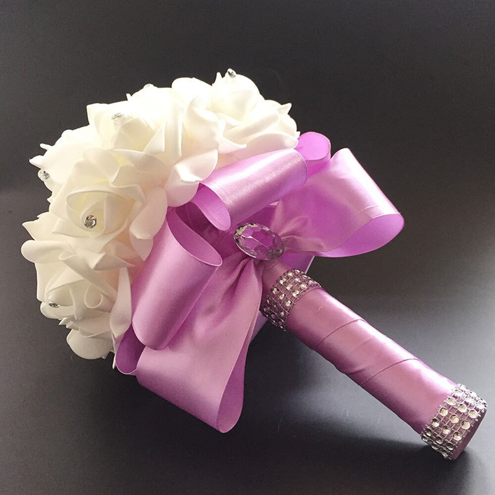 Bridal Bridesmaid Wedding Bouquet 12 Colors Roses Artificial Holding Flowers Mariage Bouquet Wedding Accessories Bridal bouquet