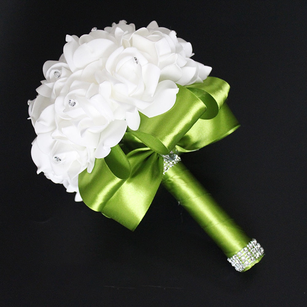 Bridal Bridesmaid Wedding Bouquet 12 Colors Roses Artificial Holding Flowers Mariage Bouquet Wedding Accessories Bridal bouquet