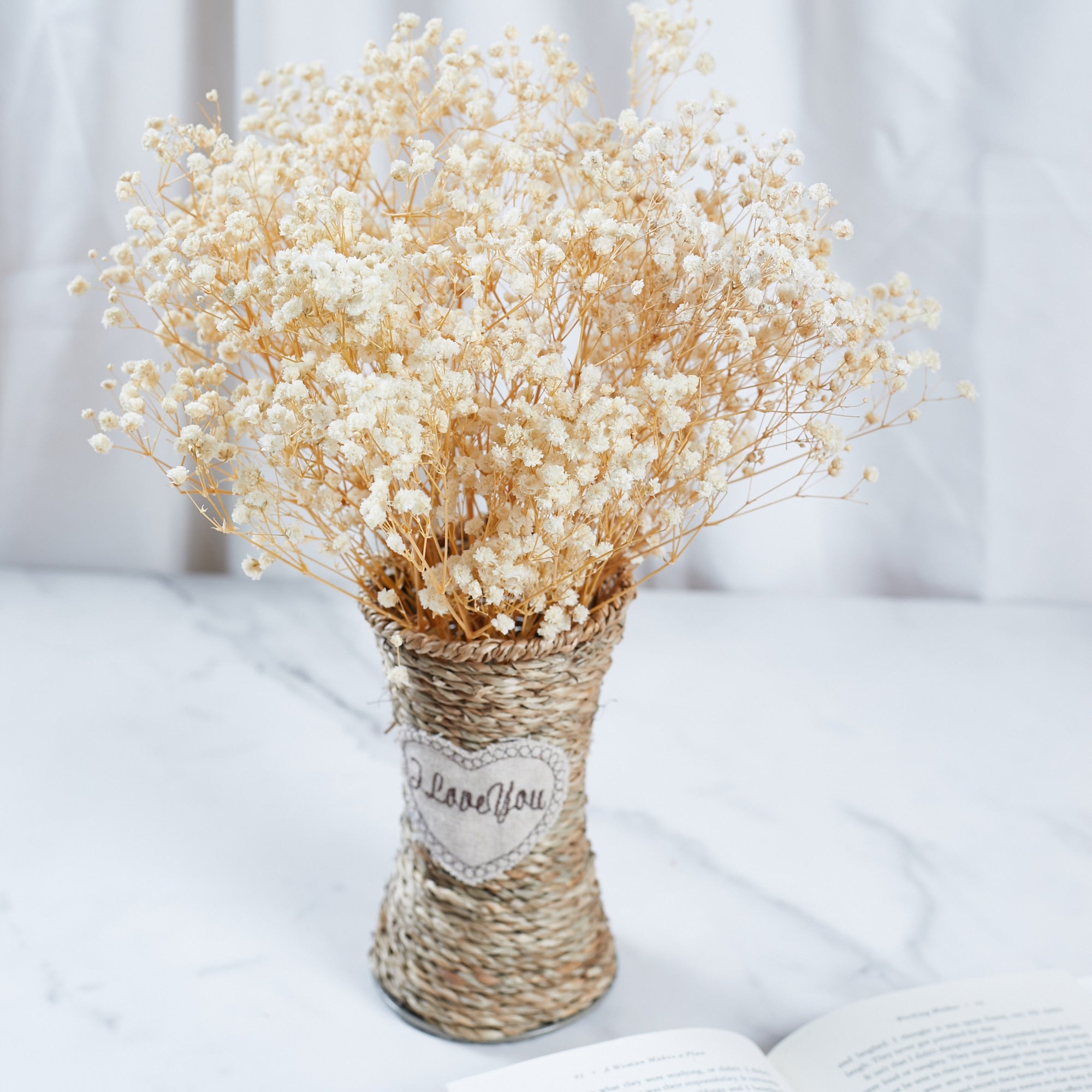 Dried Baby Breath Flowers Bouquets Colorful White Gypsophile Natural Dry Flower Gypsophila Wedding Decoration Nordic Home Decor