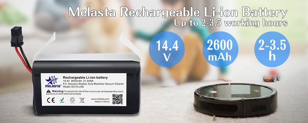  Batería de repuesto de iones de litio de 14.4 V, batería  recargable 18650, repuesto para Conga Excellence 990 Ecovacs Deebot N79  N79S DN622, Eufy Robovac 11 11S 12 15C 15S 35C, 2800mAh : Electrónica